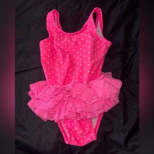 Toddler girl pink bathing suit